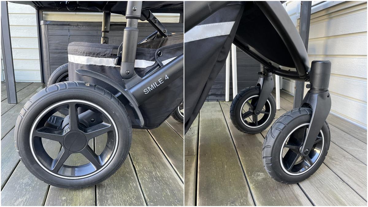 Smile 4 har punkteringsfria däck som är stora nog att klara snö och grus